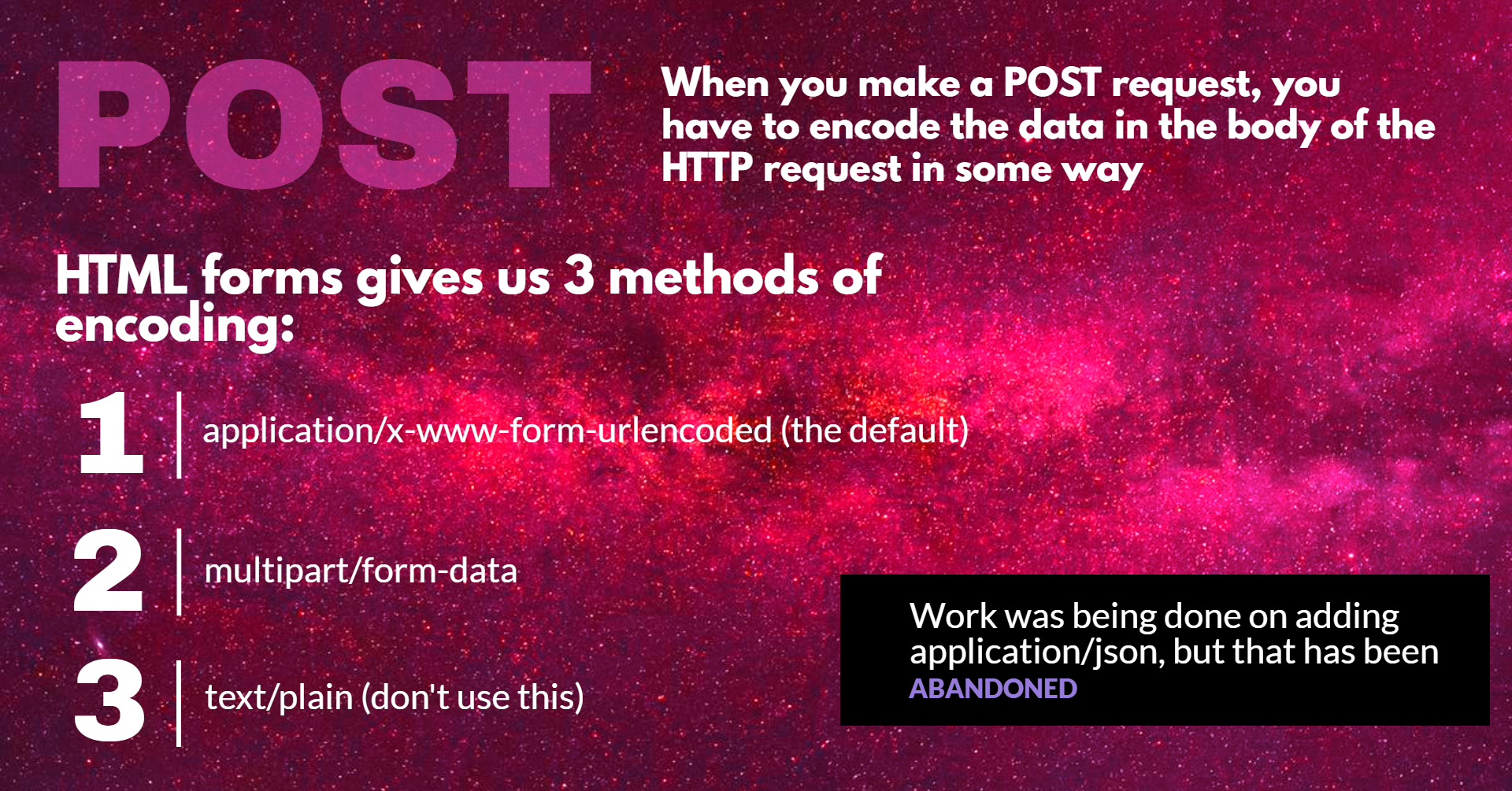 3 methods of encoding (infographic) when using POST